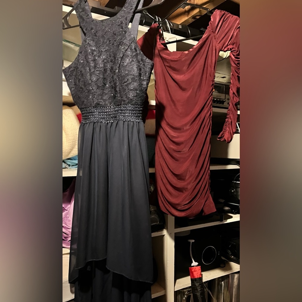 Dresses for proms or school dances. Junior sizes, I believe 0 and 2.